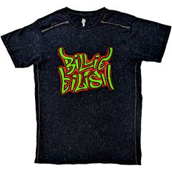 Billie Eilish Unisex T-Shirt: Graffiti (Wash Collection)