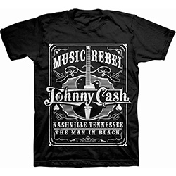 Johnny Cash Unisex T-Shirt: Music Rebel