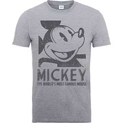 Disney Unisex T-Shirt: Mickey Mouse Most Famous  (Small)