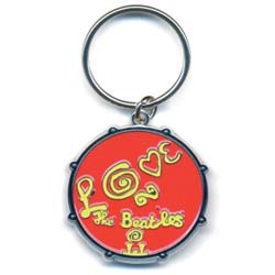 The Beatles Keychain: Love Drum (Enamel In-fill)
