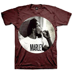 Bob Marley Unisex T-Shirt: Smokin Circle