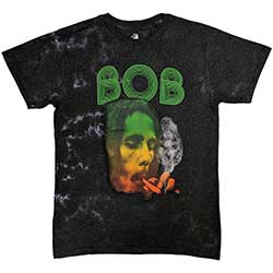 Bob Marley Unisex T-Shirt: Smoke Gradient (Dip-Dye)