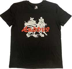 Bob Marley Unisex Hi-Build T-Shirt: Exodus European Tour '77 (Hi-Build)