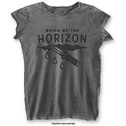 Bring Me The Horizon Ladies T-Shirt: Wound (Burnout) (X-Small)