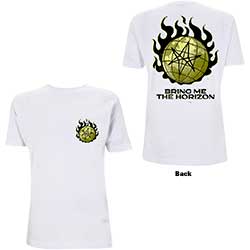Bring Me The Horizon Unisex T-Shirt: Globe (Back Print)