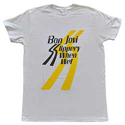 Bon Jovi Ladies T-Shirt: Slippery When Wet