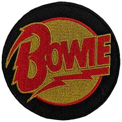 David Bowie Standard Patch: Diamond Dogs Logo Circle