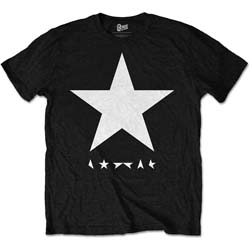 David Bowie Unisex T-Shirt: Blackstar (White Star on Black)