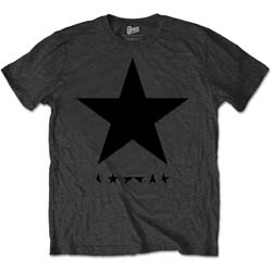 David Bowie Unisex T-Shirt: Blackstar on Grey