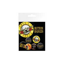 Guns N' Roses Button Badge Pack: Lyrics & Logos