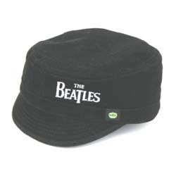 The Beatles Unisex Military Style Hat: Corduroy Drop T Logo