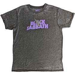 Black Sabbath Unisex T-Shirt: Logo & Daemon (Burnout)