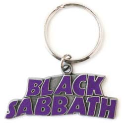 Black Sabbath Keychain: Wavy Logo (Enamel In-fill)