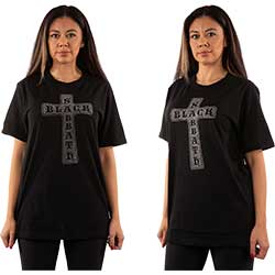 Black Sabbath Unisex Embellished T-Shirt: Cross