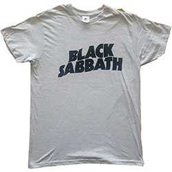 Black Sabbath Unisex T-Shirt: Black Wavy Logo