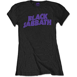 Black Sabbath Ladies T-Shirt: Wavy Logo Vintage (Retail Pack)