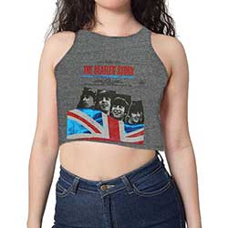 The Beatles Ladies Vest T-Shirt: The Beatles Story (Cropped/Hotfix)