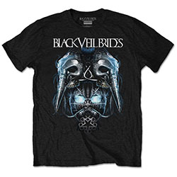 Black Veil Brides Unisex T-Shirt: Metal Mask (Retail Pack)