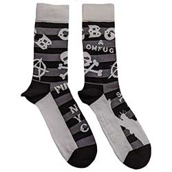 CBGB Unisex Ankle Socks: Logos Striped (UK Size 7 - 11)