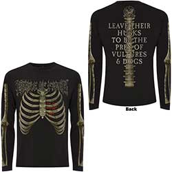 Cradle Of Filth Unisex Long Sleeve T-Shirt: Skeleton (Back & Sleeve Print)