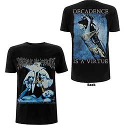 Cradle Of Filth Unisex T-Shirt: Decadence (Back Print)