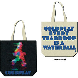 Coldplay Cotton Tote Bag: Fuzzy Man/ETIAW (Back Print)
