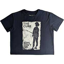 The Cure Ladies Crop Top: Boys Don't Cry B&W