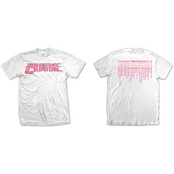 The Cure Unisex T-Shirt: Neon Logo (Back Print/Ex. Tour)