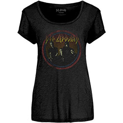 Def Leppard Ladies T-Shirt: Vintage Circle