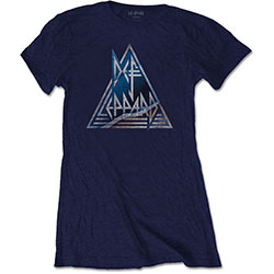 Def Leppard Ladies T-Shirt: Triangle Logo