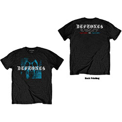 Deftones Unisex T-Shirt: Static Skull (Back Print)