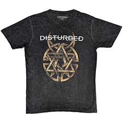 Disturbed Unisex T-Shirt: Riveted (Dip-Dye, Mineral Wash)