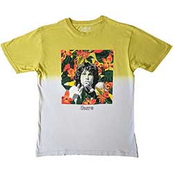 The Doors Unisex T-Shirt: Floral Square (Dip-Dye)
