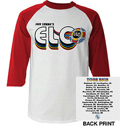 ELO Unisex Raglan T-Shirt: 2018 Tour Logo (Back Print/Ex. Tour)