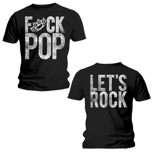 Five Finger Death Punch Unisex T-Shirt: F*ck Pop (Back Print)