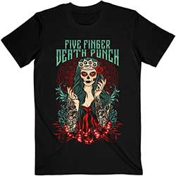 Five Finger Death Punch Unisex T-Shirt: Lady Muerta