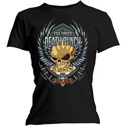 Five Finger Death Punch Ladies T-Shirt: Trouble