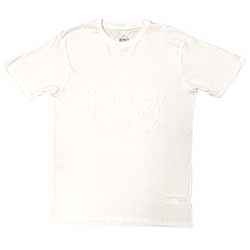 Fleetwood Mac Unisex Hi-Build T-Shirt: Classic Logo (White-On-White)