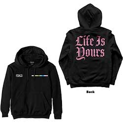 Foals Unisex Pullover Hoodie: Life Is Yours Text (Back Print)