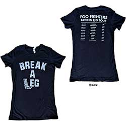 Foo Fighters Ladies T-Shirt: Back Print (Back Print & Ex-Tour)