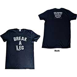 Foo Fighters Unisex T-Shirt: Break A Leg Milton Keynes (Back Print) (Ex-Tour)
