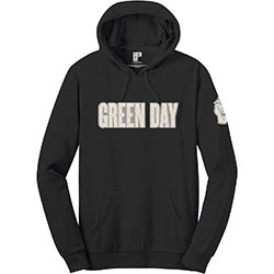Green Day Unisex Pullover Hoodie: Logo & Grenade (Applique Motifs)