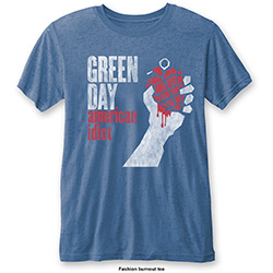 Green Day Unisex Burn Out T-Shirt: American Idiot Vintage