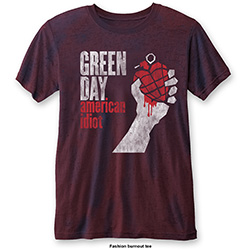 Green Day Unisex T-Shirt: American Idiot Vintage (Burnout)