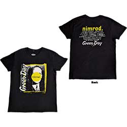 Green Day Unisex T-Shirt: Nimrod Tracklist (Back Print)