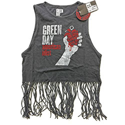 Green Day Ladies Tassel Vest: American Idiot Vintage