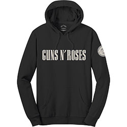 Guns N' Roses Unisex Pullover Hoodie: Logo & Bullet Circle (Applique Motifs)