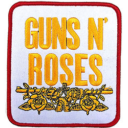 Guns N' Roses Standard Patch: Stacked White