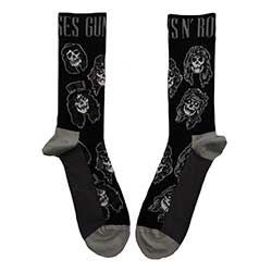 Guns N' Roses Unisex Ankle Socks: Skulls Band Monochrome (UK Size 7 - 11)