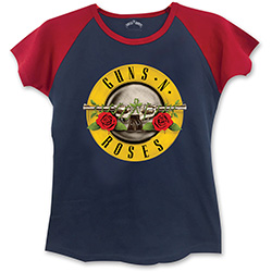 Guns N' Roses Ladies Raglan T-Shirt: Circle Logo (Skinny Fit)
